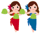animated hula girls