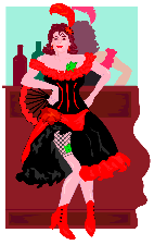Wild West dancing girl